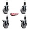 Service Caster 5'' Semi Steel Wheel Swivel 1-5/8'' Expanding Stem Caster Set 2 Brakes, 4PK SCC-EX20S514-SSS-2-PLB-2-158 - alternate 5